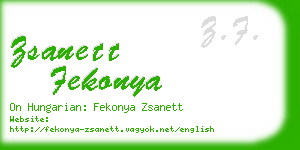 zsanett fekonya business card